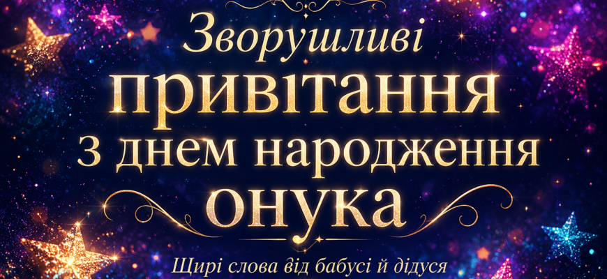 Зворушливі привітання з днем народження онука — обкладинка статті